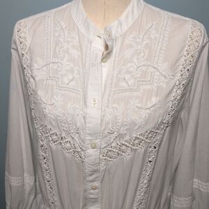 Lauren Ralph Lauren White Peasant Dress Size 12